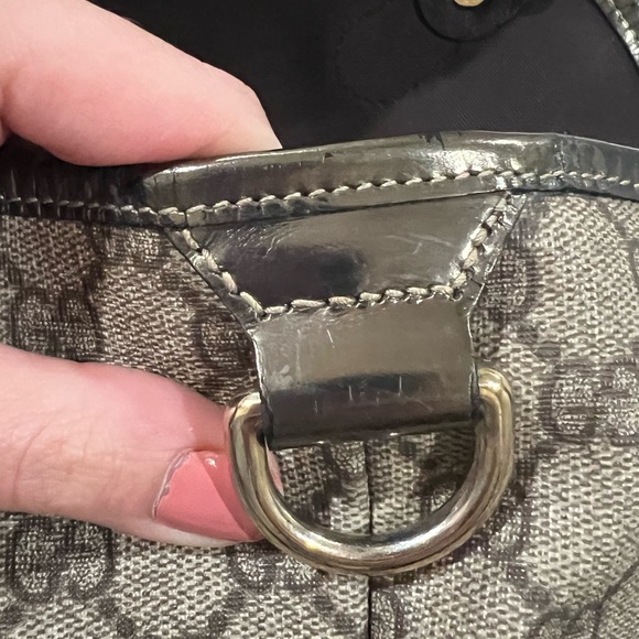 Gucci GG Supreme tote bag purse authentic brown bronze great used condition - Picture 7 of 12